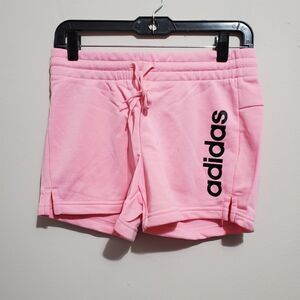 Adidas Womens Sz XSmall Shorts  Training Essentials Slim Logo HD1699 Pink NWT